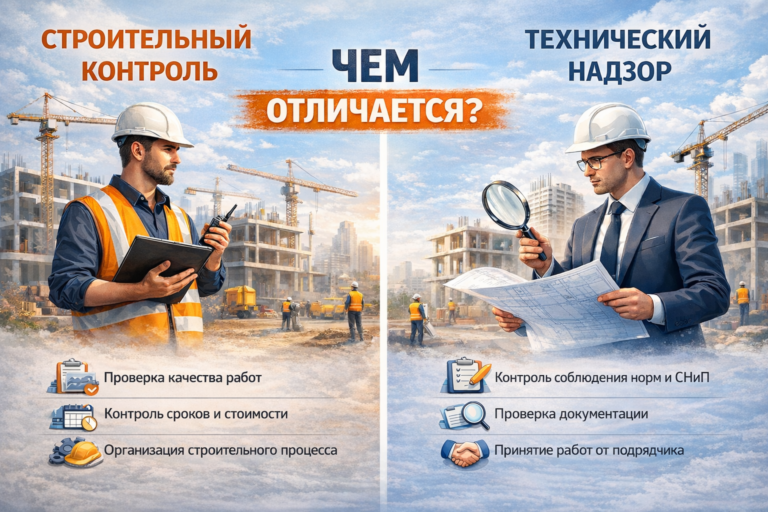 Строительный контроль и технический надзор: в чём разница